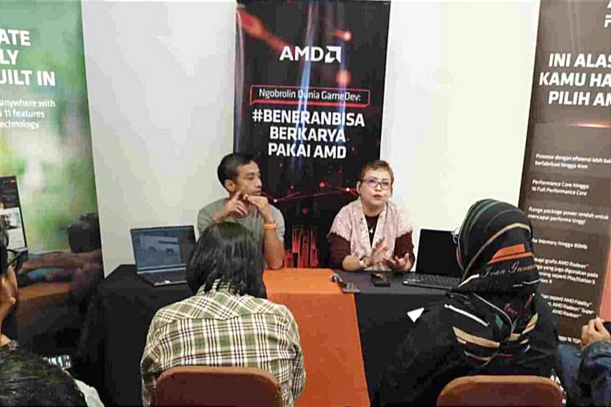 Donnie Brahmandhika dan Riris Marpaung, menjawab pertanyaan awak media. (ist) - AMD Ryzen 7000 dan 8000 Series, Performa Gaming dan Efisiensi Daya Menakjubkan
