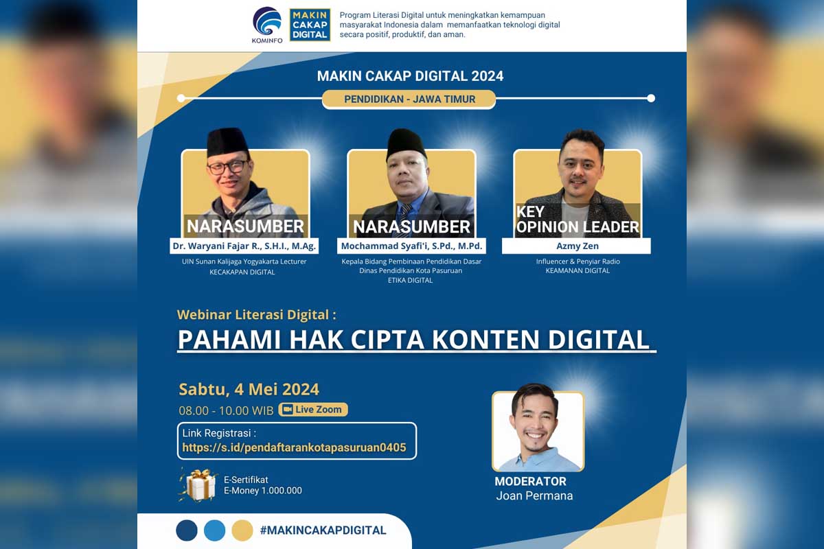 Kominfo ajak pelajar Pasuruan pahami hak cipta konten digital. (ist) - Kominfo Ajak Pelajar Pasuruan Pahami Hak Cipta Konten Digital
