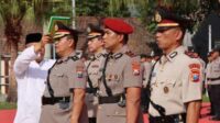 Para pejabat utama di lingkungan Polres Batu yang baru saja mengikuti sertijab dan pengukuhan. (ist) - Kabagren Polres Batu Berganti Nama, Kasatresnarkoba dan Kasatintelkam Dikukuhkan
