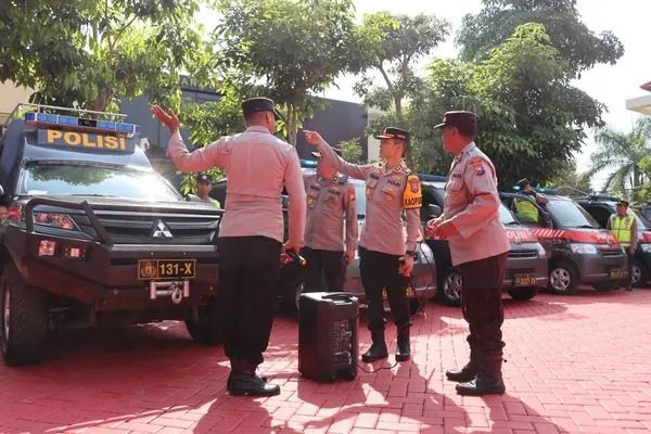 Kapolres Batu Periksa Kesiapan Ranmor dan Anggota Pendukung Tour de Panderman