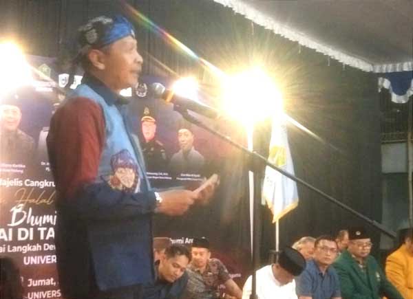 Pj Wali Kota Malang saat memberikan sambutan, Jum'at (3/5/2024). (ws11) - Pj Wali Kota Malang Serukan Pilkada Damai