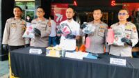 Rilis Curanmor di Polresta Malang Kota. (Seru.co.id/wul) - Empat Pria Pelaku Curanmor dari 19 LP Diringkus Satreskrim Polresta Malang Kota
