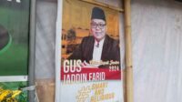 Salah satu banner Bacabup Gus Jaddin Farid yang terpampang di beberapa tempat. (Seru.co.id/amb) - Gus Jaddin Siapkan Tim IT Khusus untuk Daftar Bacabup Jember Lewat Jalur Independen