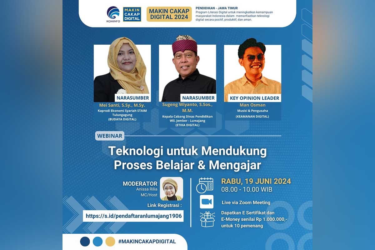 Gelar Webinar di Lumajang, Kemkominfo Ajak Pelajar Dukung Sukses Belajar dan Mengajar