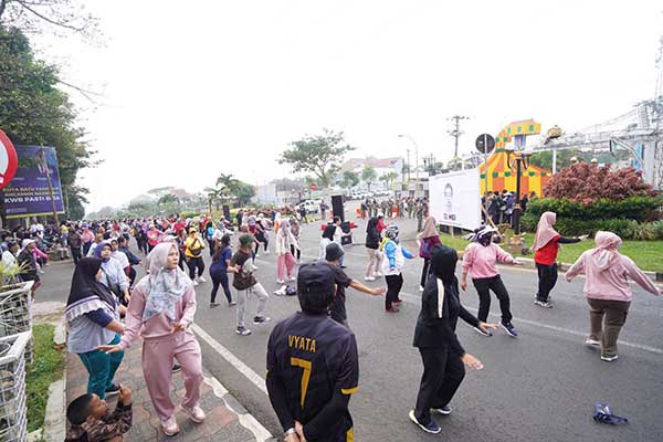 Kegiatan CFD KWB yang baru dibuka kembali. (ist) - Pj Wali Kota Batu Kembali Hidupkan CFD KWB Setelah Empat Tahun Mati Suri