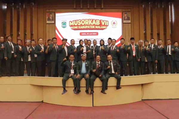 Kegiatan Musorkab dalam pemilihan Ketua KONI Kabupaten Malang. (ist) - Kembali Terpilih Sebagai Ketua KONI, Rosydin Miliki PR Persiapkan Atlet Untuk Porprov