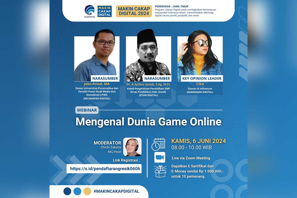 Kemkominfo kenalkan dunia game online ke pelajar di Gresik. (ist) - Kemkominfo Kenalkan Dunia Game Online ke Pelajar di Gresik