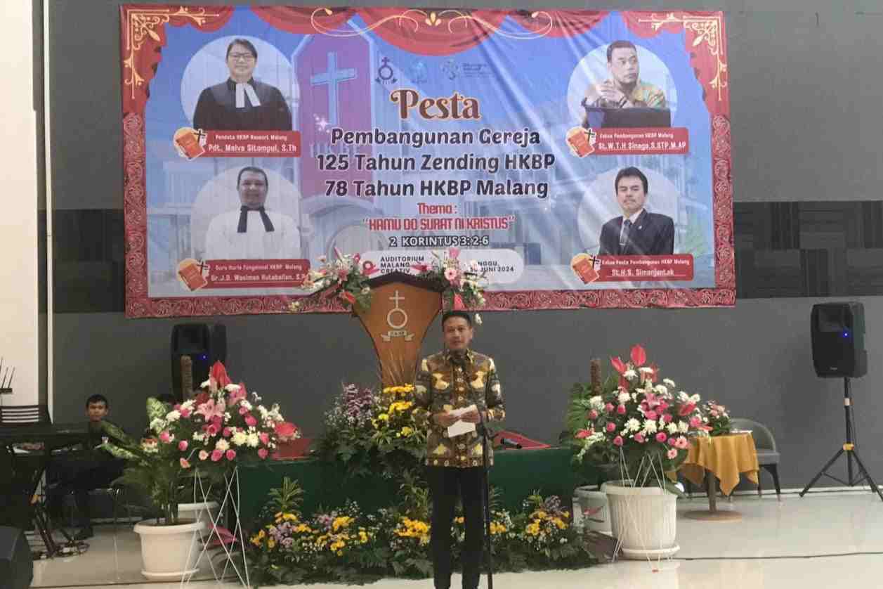 Hadiri Pesta Perayaan Ulang Tahun HKBP, Pj Wali Kota Malang Siap Membantu Izin Pembangunan
