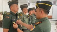 Proses serah terima jabatan (Sertijab) Danramil Jajaran dan Korps Raport Pasi Intel di Kodim 0833/ Kota Malang. (ist) - Dandim 0833/Kota Malang Pimpin Sertijab Danramil Jajaran dan Korps Raport Pasi Intel