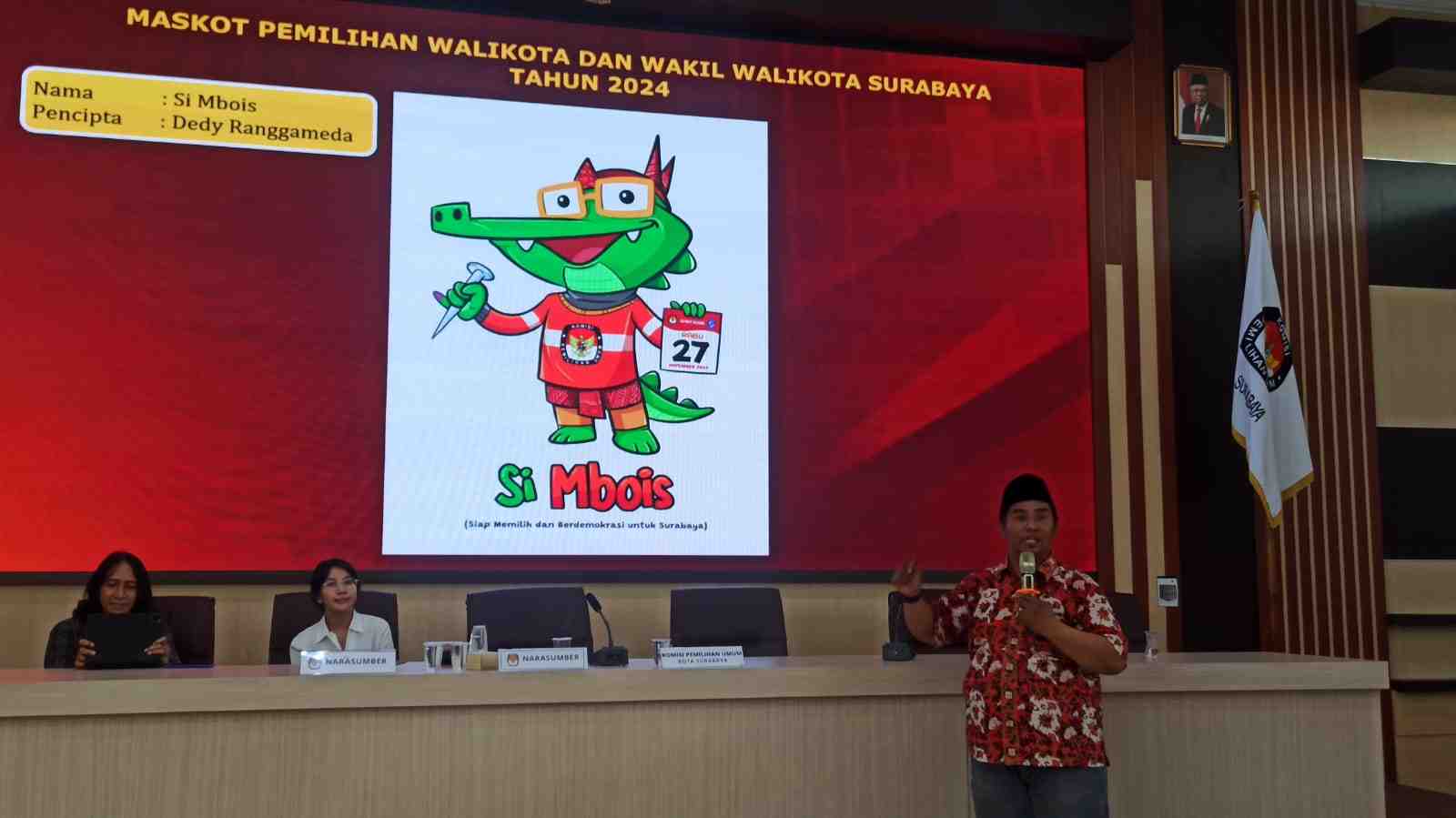KPU Merilis Maskot Pilwali Surabaya, Namanya Si Mbois