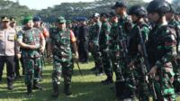 Danrem 083/Bdj Gelar Apel Personel dan Materiil PAM VVIP Kunker Wapres RI di Pasuruan dan Kabupaten Malang