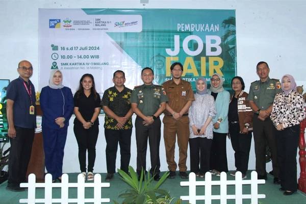 Dandim 0833 Buka dan Motivasi Peserta Job Fair SMK Kartika IV-1 Malang
