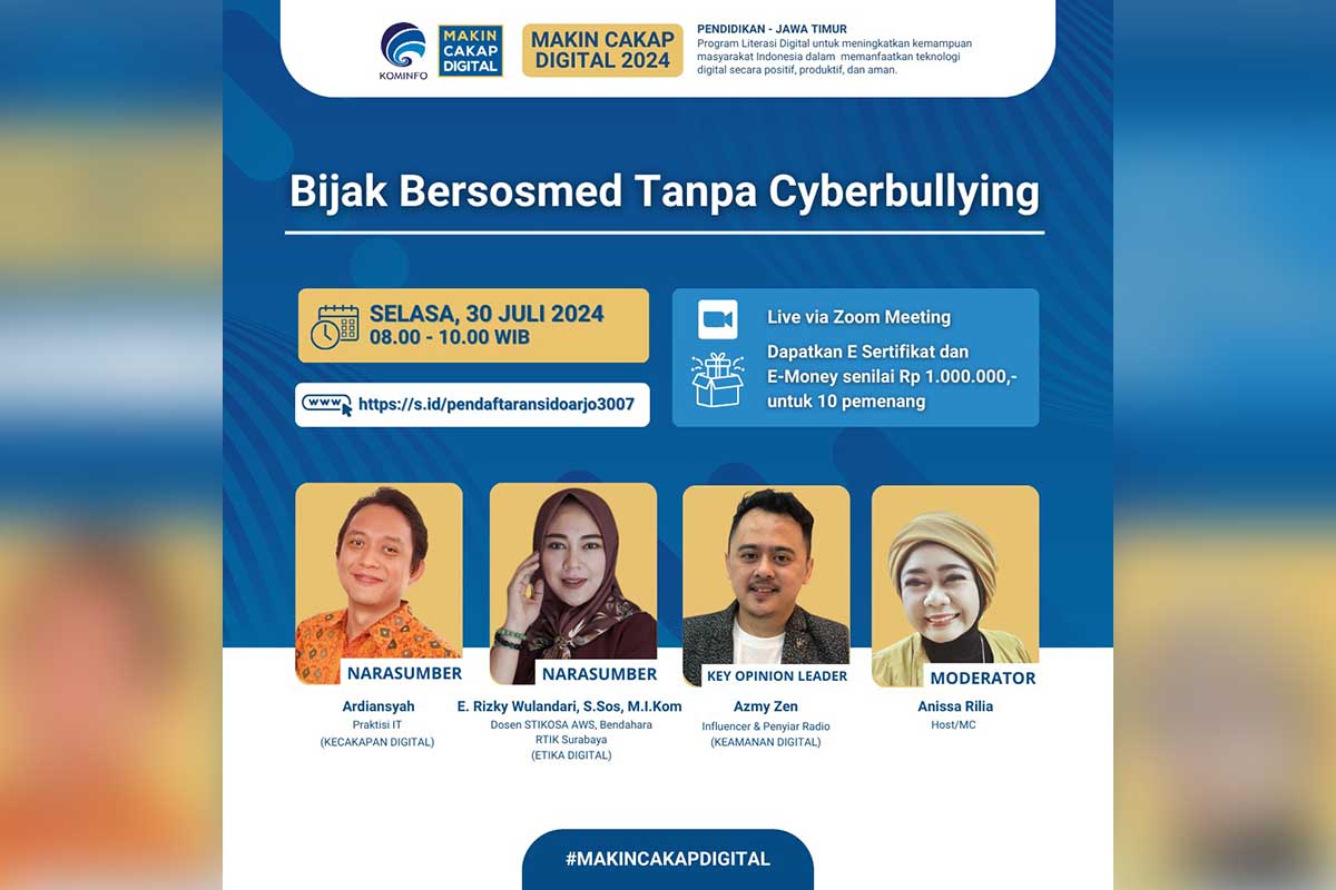 Kemkominfo ajak siswa di Sidoarjo bijak bermedsos tanpa cyberbullying. (ist) - Kemkominfo Ajak Siswa di Sidoarjo Bijak Bermedsos Tanpa Cyberbullying
