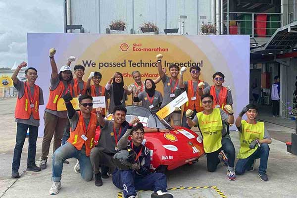 Mobil Urban Listrik Marsela EV dari Tim Apatte62 usai dinyatakan lolos technical inspection. (ist) - Dua Mobil Urban Listrik UB Lolos Technical Inspection di Mandalika