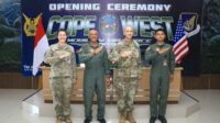 Perwakilan Lanud Abd Saleh dan US PACAF pada saat Opening Ceremony Cope West Mobility Air Force 2024. (ist) - TNI AU dan US PACAF Gelar Latihan Bersama Cope West 2024 di Lanud Abd Saleh Malang