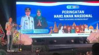 Pj Wali Kota Malang siap melindungi anak-anak Kota Malang menuju Indonesia emas 2045. (afi) - Pj Wali Kota Malang Rayakan Hari Anak Nasional 2024 dan Apresiasi Anak-Anak Berprestasi