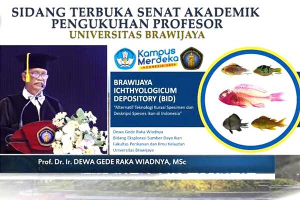 UB Kukuhkan Prof Dewa Gede Raka Wiadnya dan Prof Edi Susilo dari FPIK