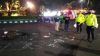 Proses olah TKP kecelakaan maut di Jalan Ijen. (ist) - Ceroboh Saat Berbelok, Truk Kontra dengan Honda CBR