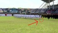 Sepatu Paskibraka Jember Copot Saat Sedang Kibarkan Bendera Merah Putih