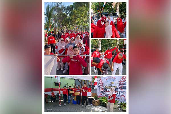 Jalan Sehat dan berbagai lomba warga Perumahan Jasatirta untuk turut memeriahkan HUT ke 79 Republik Indonesia, Minggu (25/8/2024). (Seru.co.id/mzm) - Keseruan Jalan Sehat dan Berbagai Lomba Warga Perumahan Jasatirta Semarakkan HUT ke 79 RI