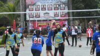 Kegiatan Turnamen Bola Voli Presisi Cup 2024 di Lapangan Polres Malang. (ist) - Turnamen Bola Voli Presisi Cup 2024 Diikuti Oleh 40 Klub