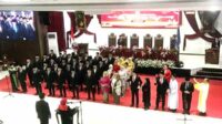 Pelantikan para anggota DPRD dipandu langsung oleh Ketua PN Malang, Rosihan Juhriah Rangkuti SH MH. (afi) - 45 Anggota DPRD Kota Malang Resmi Dilantik, I Made Riandiana Kartika Jadi Ketua Sementara