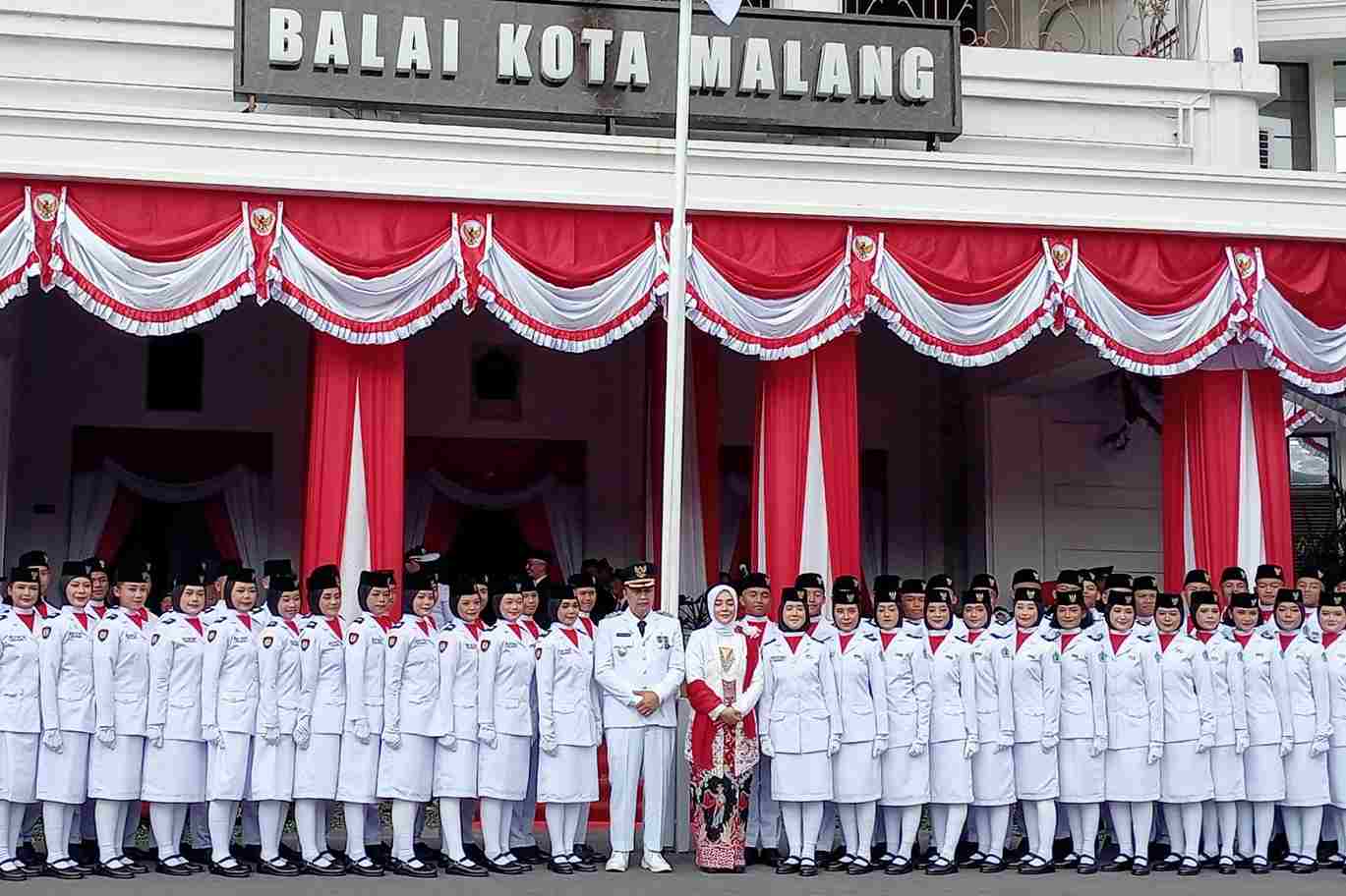 Jadi Inspektur Upacara Peringatan HUT RI, Pj Wali Kota Doakan Kemajuan Kota Malang