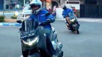 Uji coba manuver berkendara Yamaha Nmax Turbo. (rhd) - Sensasi Berkendara Yamaha Nmax Turbo Bikin Sat Set ala NOS