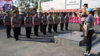 Upacara Sertijab dilingkungan polres Pamekasan yang dipimpin langsung Kapolres Pamekasan, AKBP Jazuli Dani Iriawan. (Seru.co.id/udi) - Sertijab Jajaran Polres Pamekasan, Kapolres: Bawa Perubahan Sesuai Harapan Masyarakat