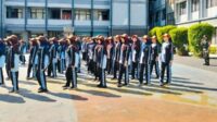 Babinsa Koramil Lowokwaru Latih PBB Siswa SMP Brawijaya Smart School