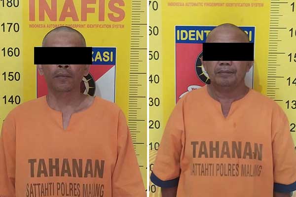 Foto pelaku pencurian dan penadah Curanmor di Kepanjen. (ist) - Pencuri dan Penadah Hasil Curanmor Diringkus Polisi di Kepanjen
