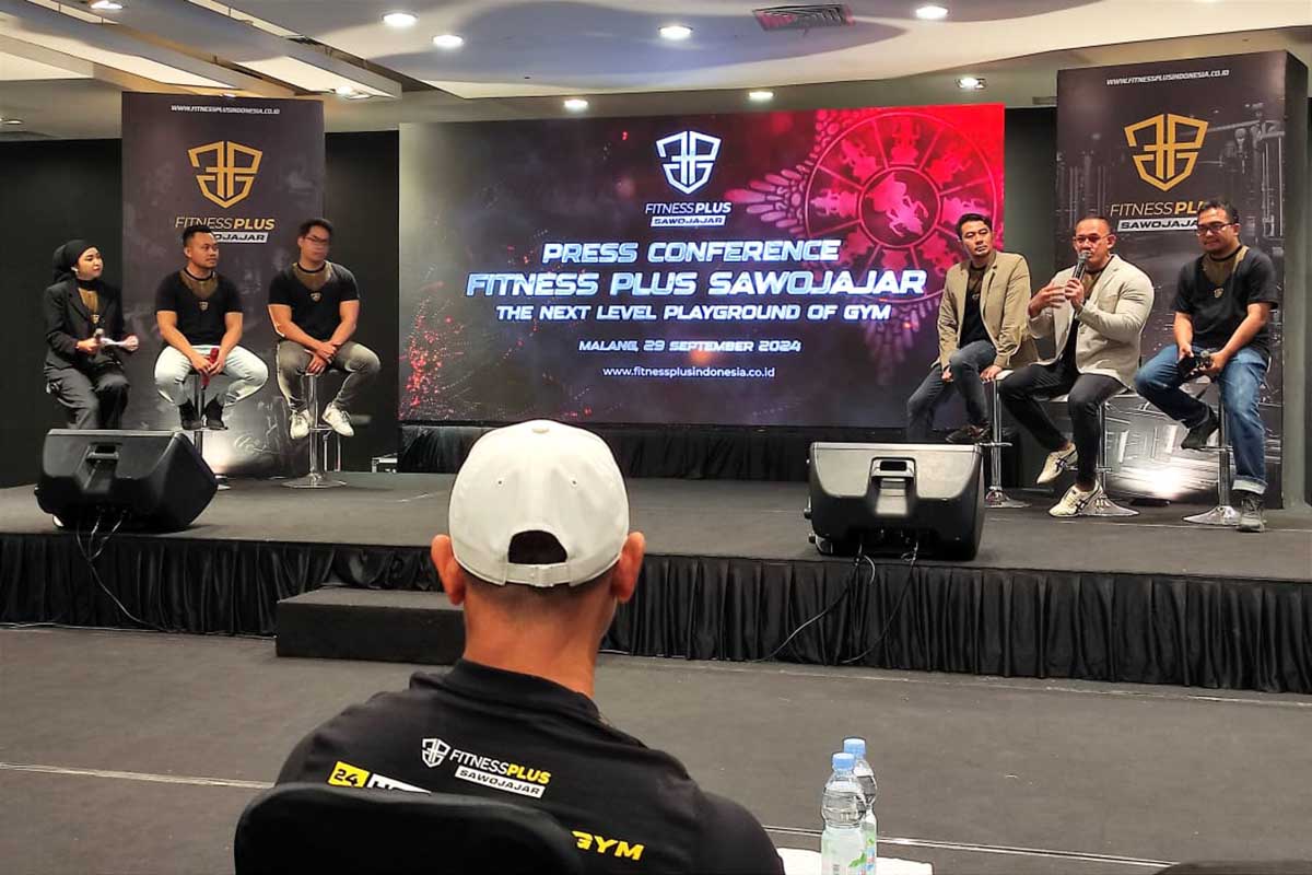 Founder Fitness Plus Indonesia, Dith Satyawan, menjawab pertanyaan awak media. (rhd) - Fitness Plus Hadir di Sawojajar, Jawab Kebutuhan Mega Gym 24 Jam di Timur Kota Malang