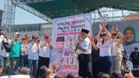 Kegiatan Launching Timses dan Paslon Salaf di Kecamatan Gondangglegi. (ist) - Ribuan Masyarakat Banjiri Jalan Sehat Launching Timses dan Paslon SaLaf