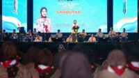 Ketua Kwarcab Gerakan Pramuka Bojonegoro, Nurul Azizah, saat memberikan sambutan pada pembukaan Peran Saka 2024. (ist) - Bojonegoro Jadi Tuan Rumah Perkemahan Antar Saka se-Jatim 2024