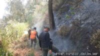 Para petugas lakukan proses pemadaman api di hutan Gunung Bromo. (ist) - Hutan Wisata Bromo Terbakar, Petugas Lakukan Mop-up Untuk Pastikan Api Padam