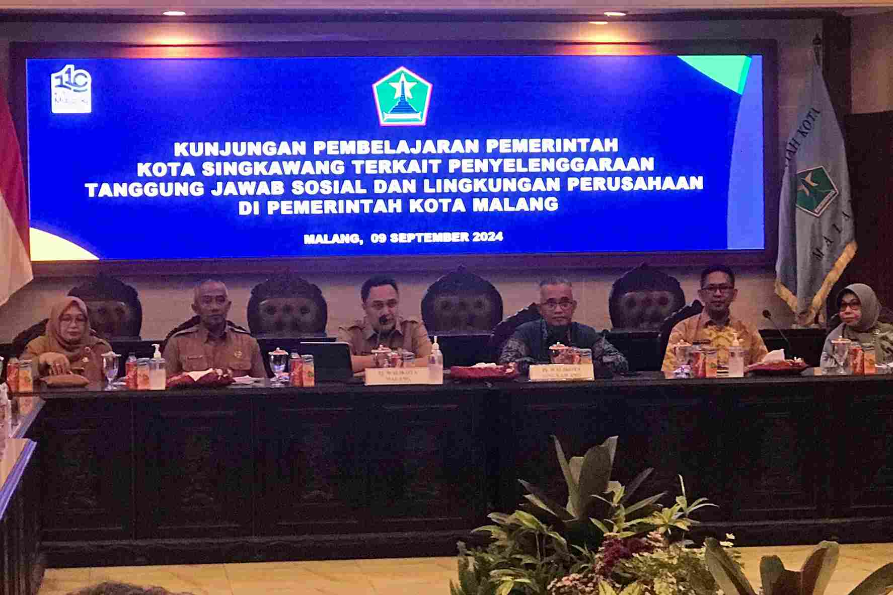 Kota Malang Jadi Role Model Pengelolaan CSR, Pj Wali Kota Sambut Rombongan Pemkot Singkawang