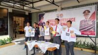 Polres Jember saat melaksanakan konferensi pers pencemaran nama baik NU dan GP Ansor. (Seru.co.id/amb) - Pria di Jember Cemarkan NU dan GP Ansor Pakai 17 Akun Palsu Diamankan Polisi