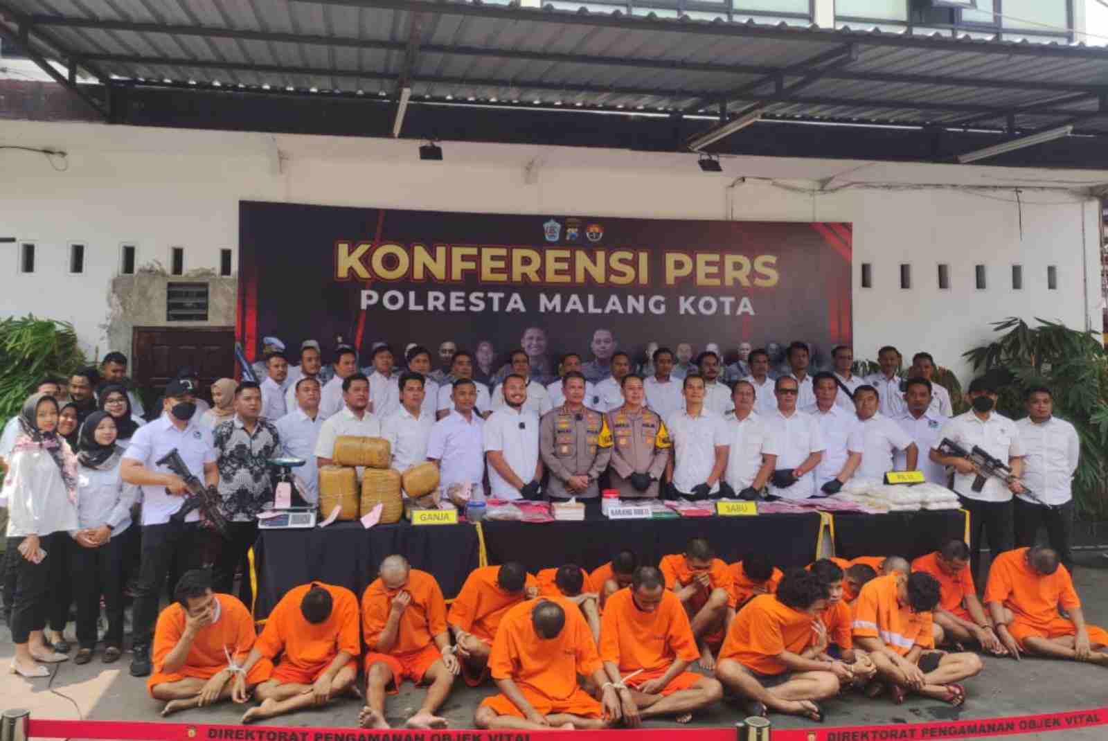 Ops Tumpas Semeru 2024, Polresta Malang Kota Amankan Puluhan Kilogram Ganja