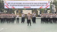 Kegiatan apel siaga gabungan dan patroli skala besar yang digelar di Kabupaten Malang oleh Polres Malang. (ist) - Jaga Konduktifitas Proses Pelantikan Presiden Terpilih, Polres Malang Gelar Apel Siaga dan Patroli Gabungan Skala Besar