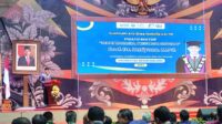 Rektor UM, Prof Dr Hariyono MPd menyampaikan pidato sambutannya. (rhd) - Dies Natalis ke-70 UM dan Lustrum XIV Wujudkan Inovasi Prestasi Dunia