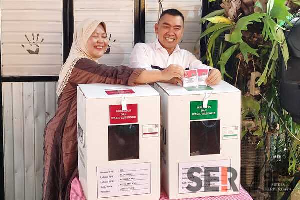Abah Anton bersama Istri Coblosan Disambut Warga, Optimis ABADI Menang