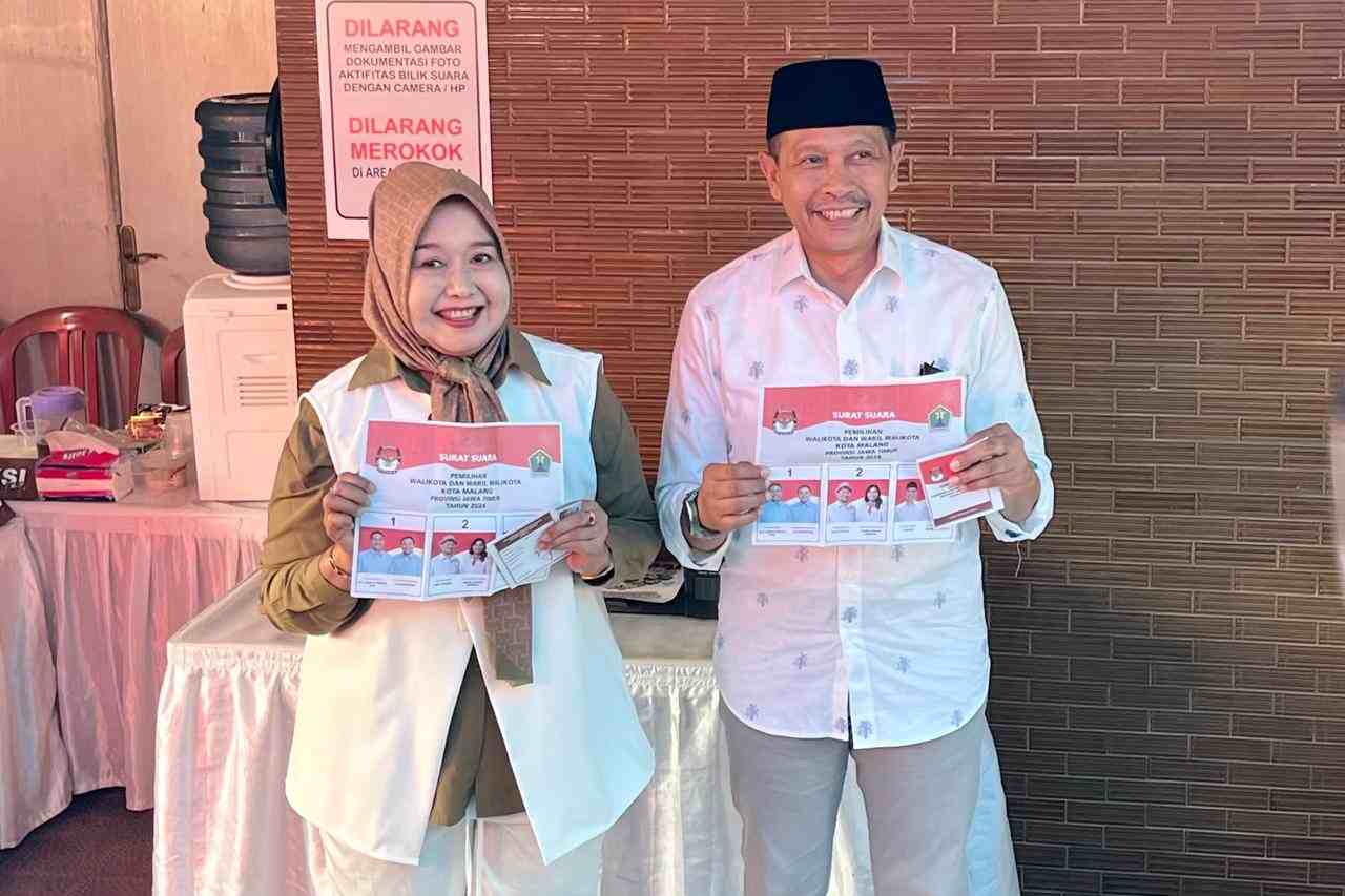 Wahyu Hidayat Pencoblosan di TPS 20 Lowokwaru, Optimis Nomor 1 Menang