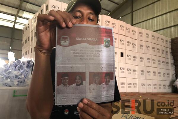 KPU Kabupaten Malang Kekurangan Surat Suara, 1.020 Diantaranya Rusak