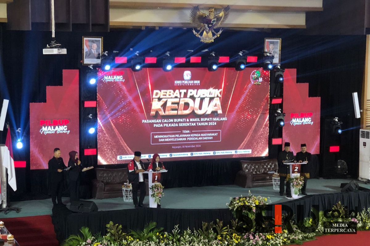 Debat terbuka kedua Pilbup Kabupaten Malang di Gedung DPRD. (Seru.co.id/wul) - Debat Terbuka Kedua Paslon Bupati dan Wakil Bupati Lebih Berkualitas dari Debat Sebelumnya