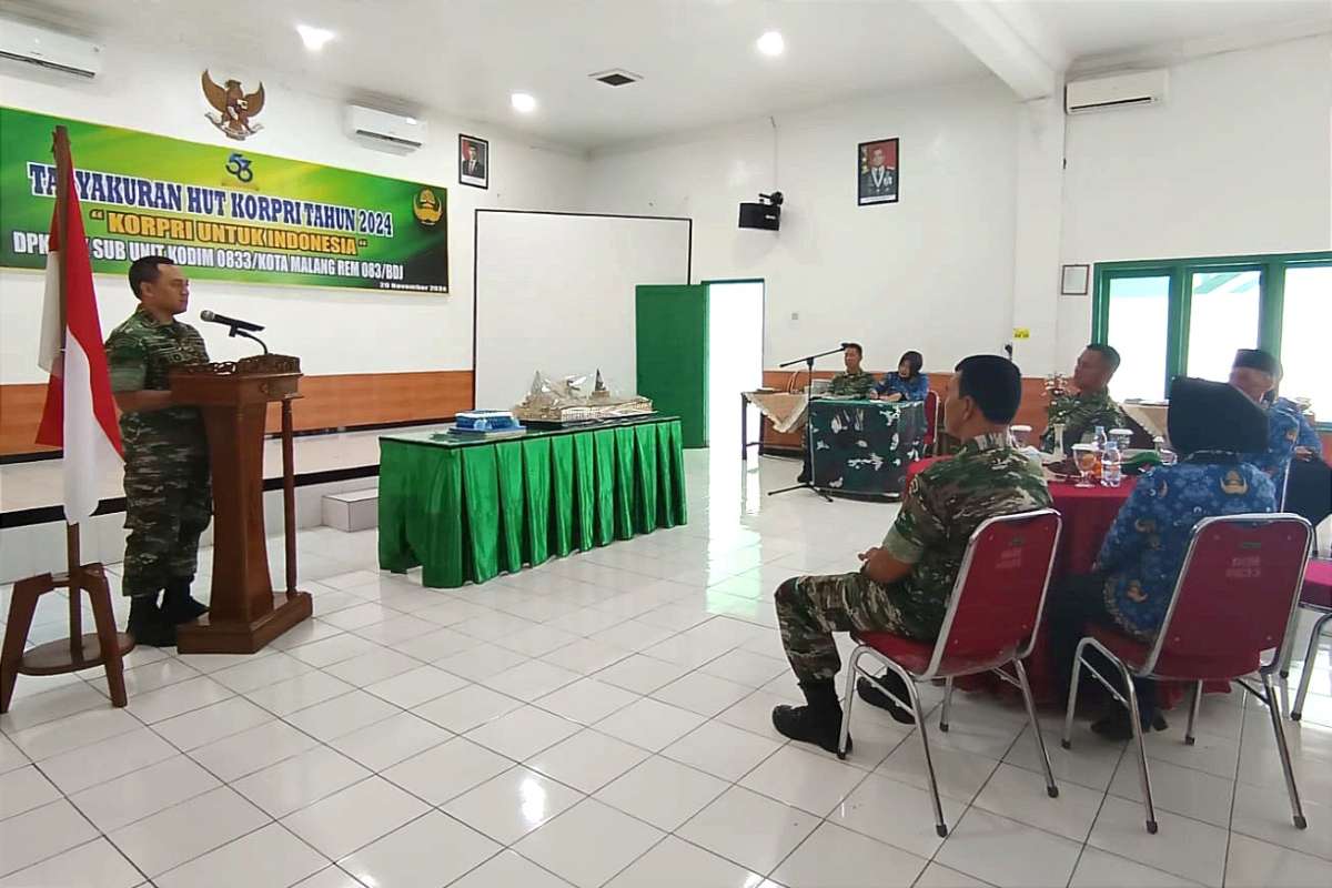 Kodim 0833 rayakan HUT ke-53 Korpri bersama PNS TNI-AD. (ist) - Kodim 0833 Rayakan HUT ke-53 Korpri bersama PNS TNI-AD