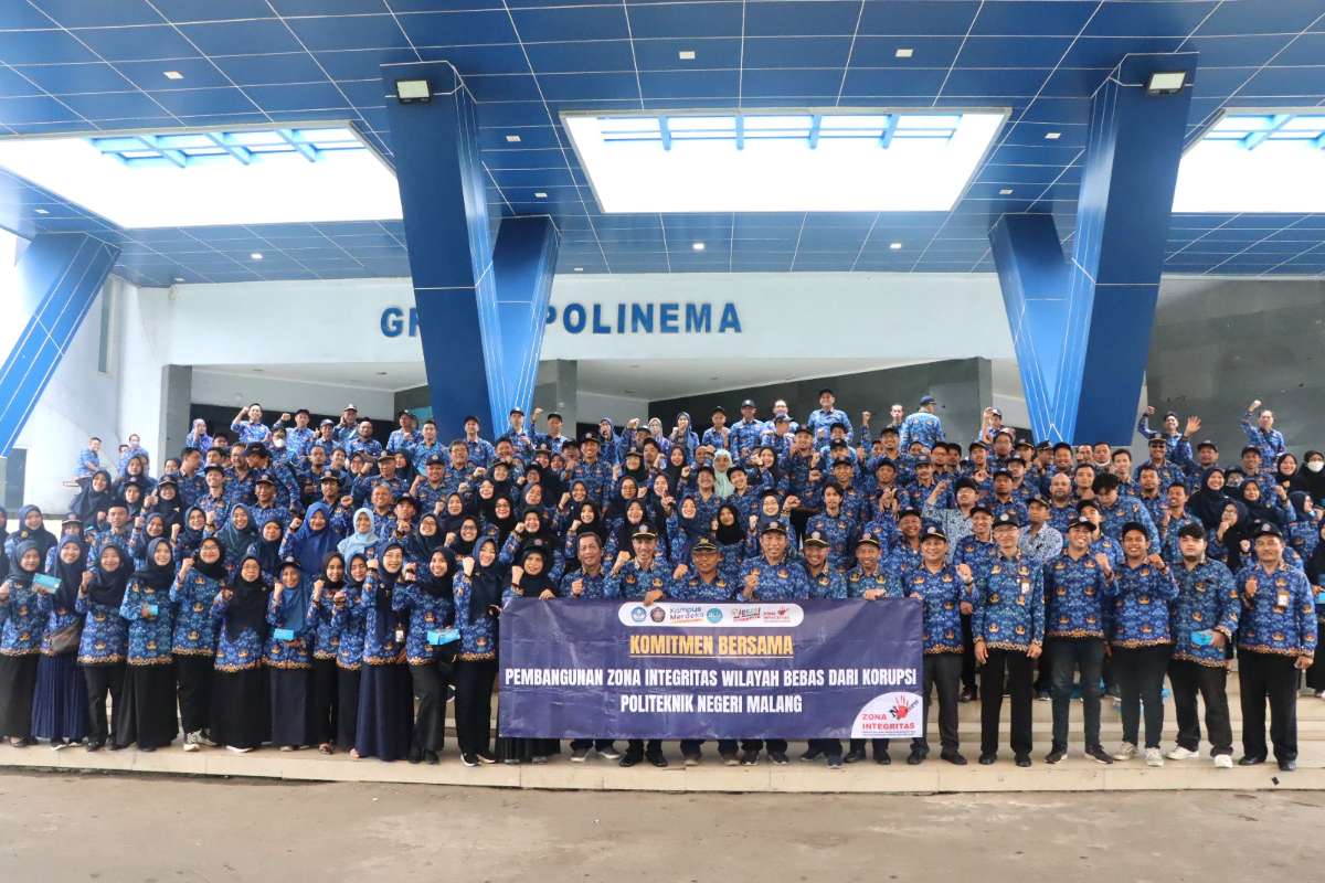 Komitmen Bersama Pembangunan Zona Integritas WBK Polinema. (ist) - Peringati HUT ke-53 KORPRi, Polinema Penandatanganan Komitmen Zona Integritas WBK