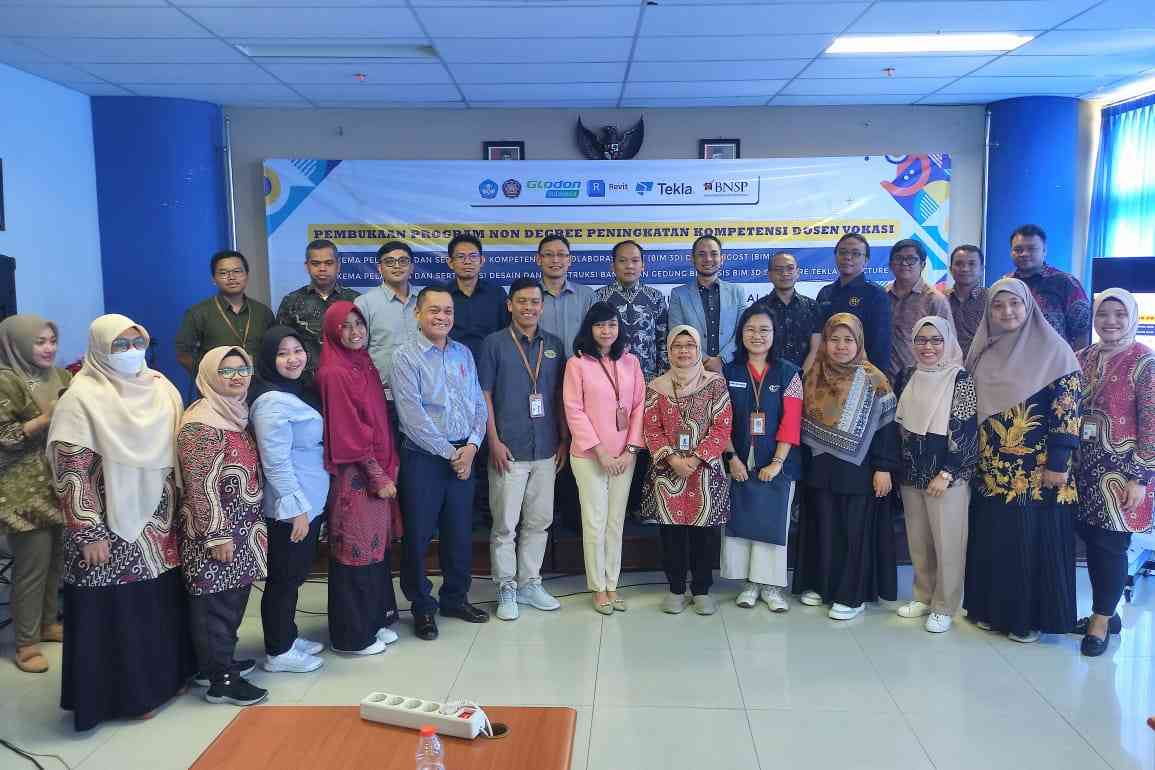 Polinema Gelar Pelatihan dan Sertifikasi BIM Revit-Cubicost dan Tekla bagi 25 Dosen Vokasi