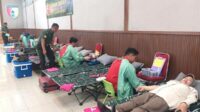 Personel Kodim 0833 Kota Malang Ikuti Donor Darah Bantu Sesama