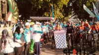 Plt Bupati Sumenep, Dewi Kholifah saat buka event dihadapan para pecinta olahraga sepeda. (Seru.co.id/ard) - Seru! Kasdim Sumenep Ikut Meriahkan Mountain Bike Jelajah Bumi Jokotole Seri 3