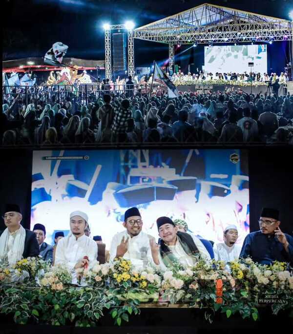 Ribuan Relawan FAHAM Sumenep Bersholawat Bersama Majelis Sholawat At-Taufik Sampang